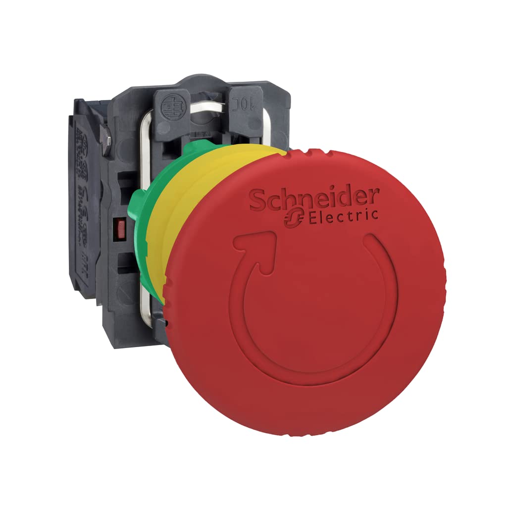 Schneider Electric - Harmony, Pilzdrucktaster NOT-AUS, rastend, Drehentriegelung, 2Ö, XB5AS8444 Kuns