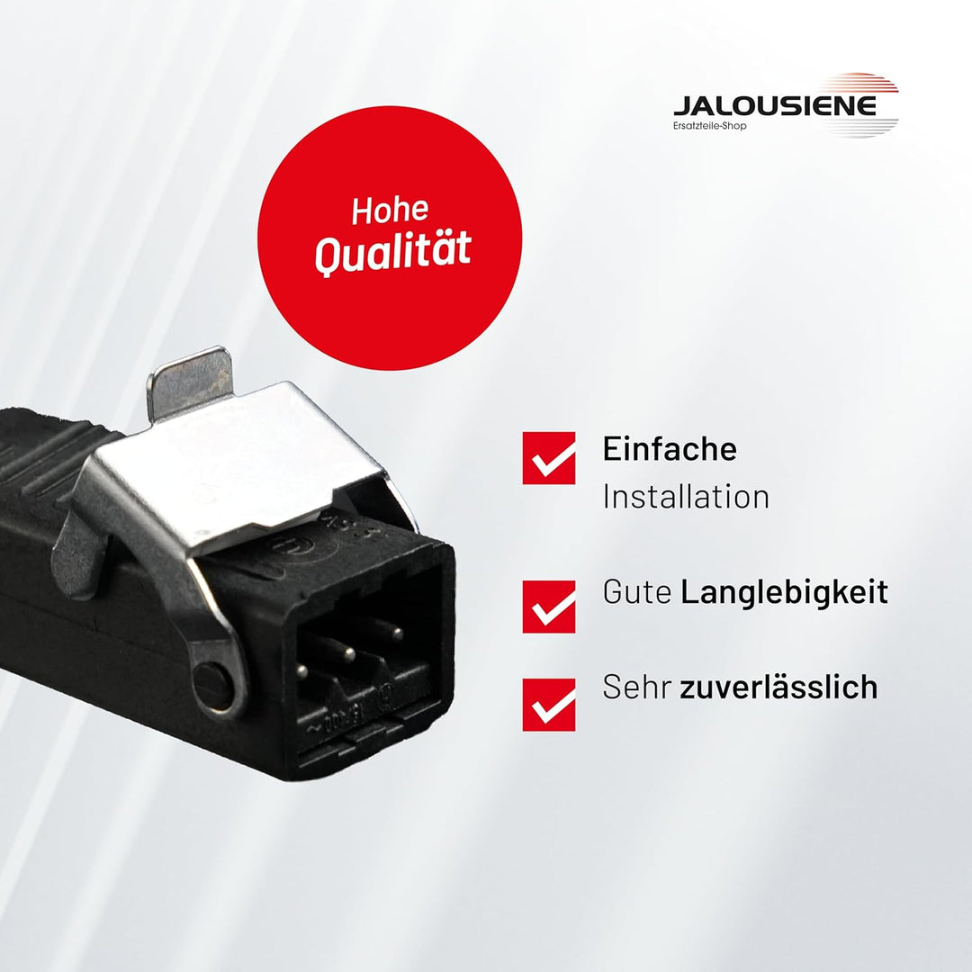 Hirschmann-Kupplung Stecker-Set für Jalousien, Markisen, Rollläden. 230 V. STAS 3 + STAK 3