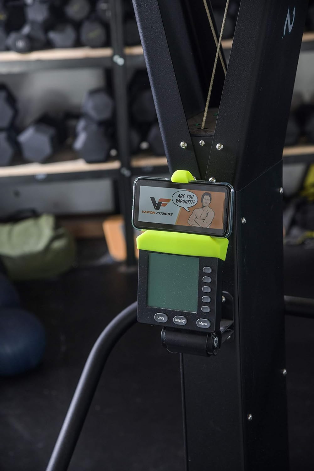 Phone Holder Made for PM5 Monitors of Concept 2 Rower, SkiErg and BikeErg - Silicone Smartphone Crad