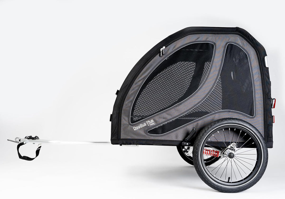 TrendPet DogBus Plus L - Gefederter Aluminium Fahrradanhänger für Hunde, Hundanhänger für grosse Hun