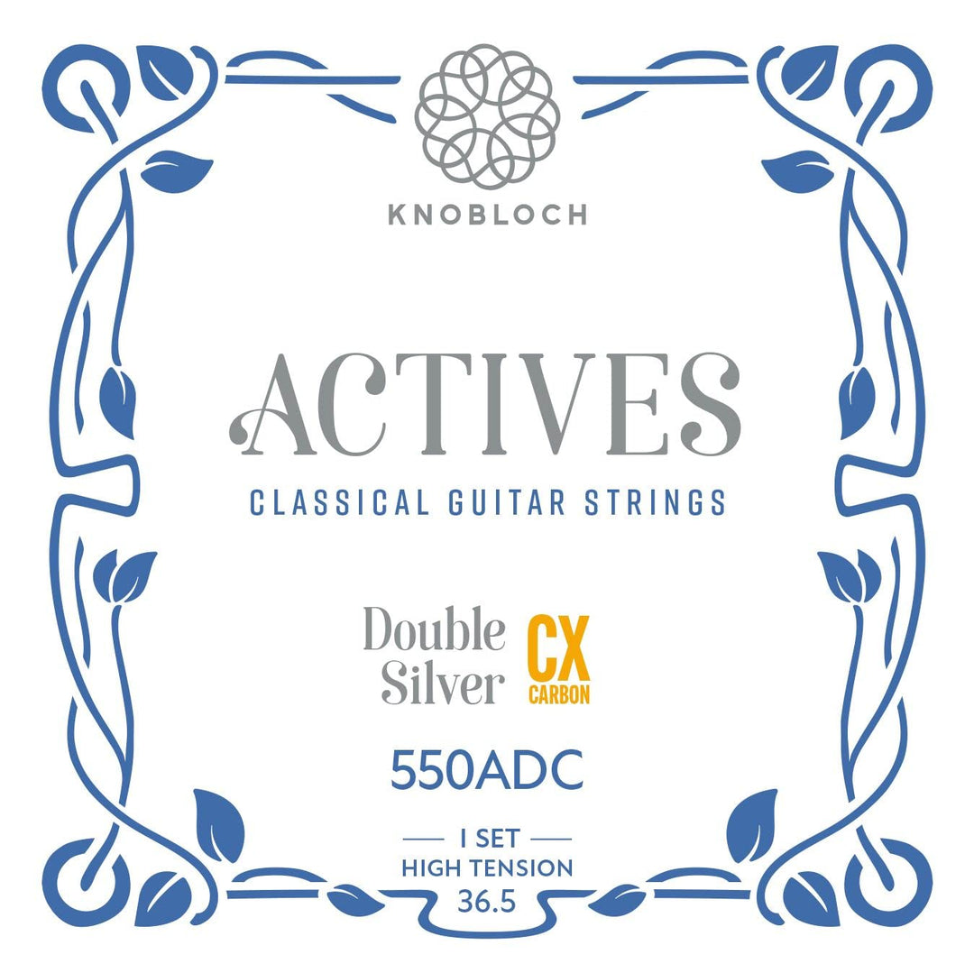 KNOBLOCH STRINGS THE ART OF VIBRATION 550ADC ACTIVES Double Silver CX Carbon High 550 Tension 36.5