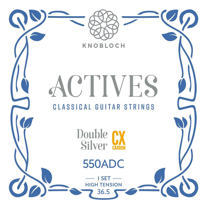 KNOBLOCH STRINGS THE ART OF VIBRATION 550ADC ACTIVES Double Silver CX Carbon High 550 Tension 36.5
