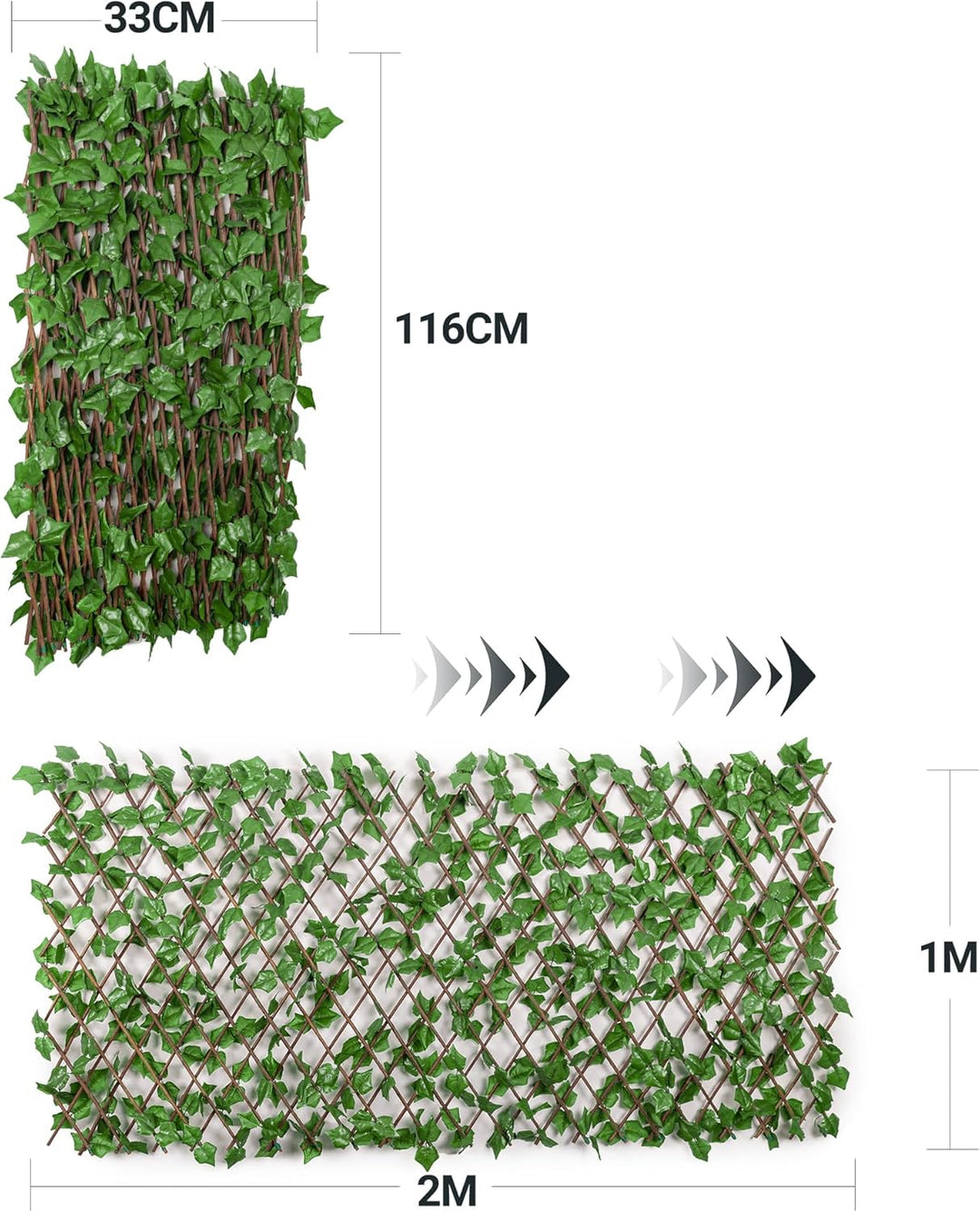 Künstliche Hecke 100 x 200 cm. Künstliche Pflanzenwand Sichtschutz Wandbegrünung Balkon Gartenzaun,