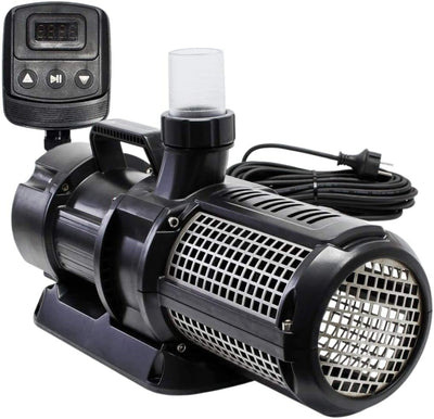 AquaOne CET-26000 regelbare Eco Teichpumpe 80-450 Watt 13000 bis 26000 L/h I Hochwertige Teichpumpe