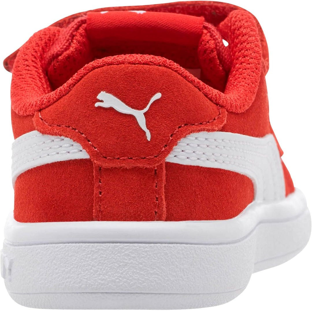PUMA Unisex-Kinder Smash V2 Sd V Inf Sneaker, 20 EU High Risk Red Puma White