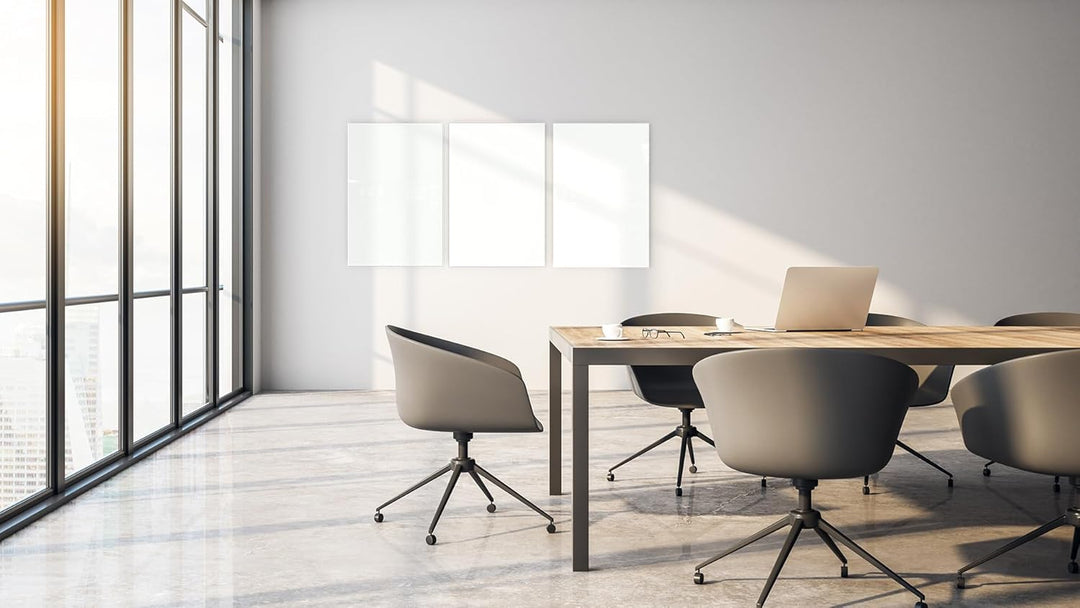 ALLboards Glasboard Magnetisch Weiss 60x40cm, Rahmenlos, Glastafel, Magnettafel, Gehärtetes Glas, We