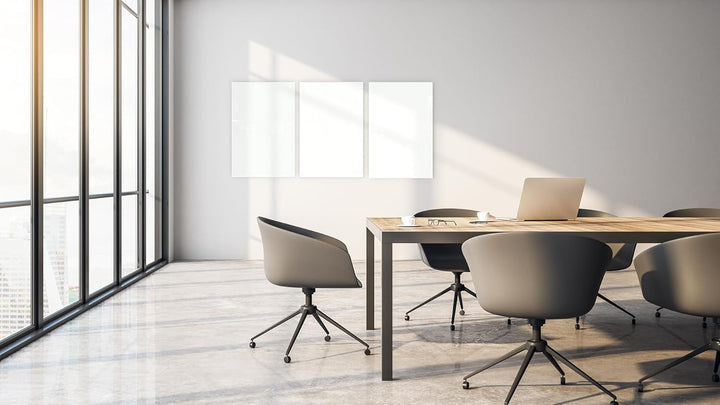 ALLboards Glasboard Magnetisch Weiss 60x40cm, Rahmenlos, Glastafel, Magnettafel, Gehärtetes Glas, We