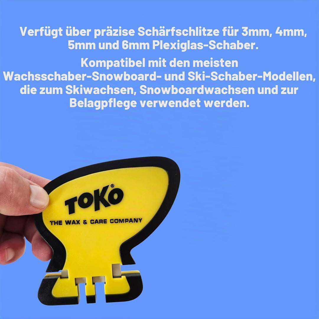 Toko Reparatur Tool Scraper Sharpener Gelb/Schwarz, Gelb/Schwarz