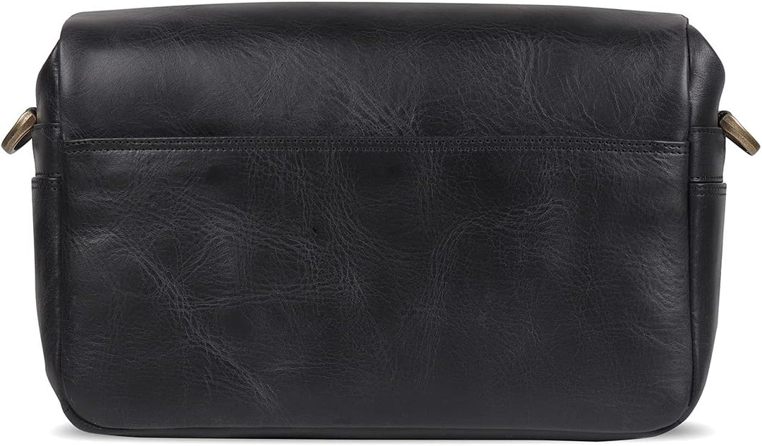 MegaGear MG1331 Torres Kameratasche - Kuriertasche aus echtem Leder für Spiegellose, Sofortbild- und