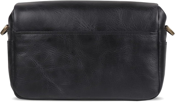 MegaGear MG1331 Torres Kameratasche - Kuriertasche aus echtem Leder für Spiegellose, Sofortbild- und