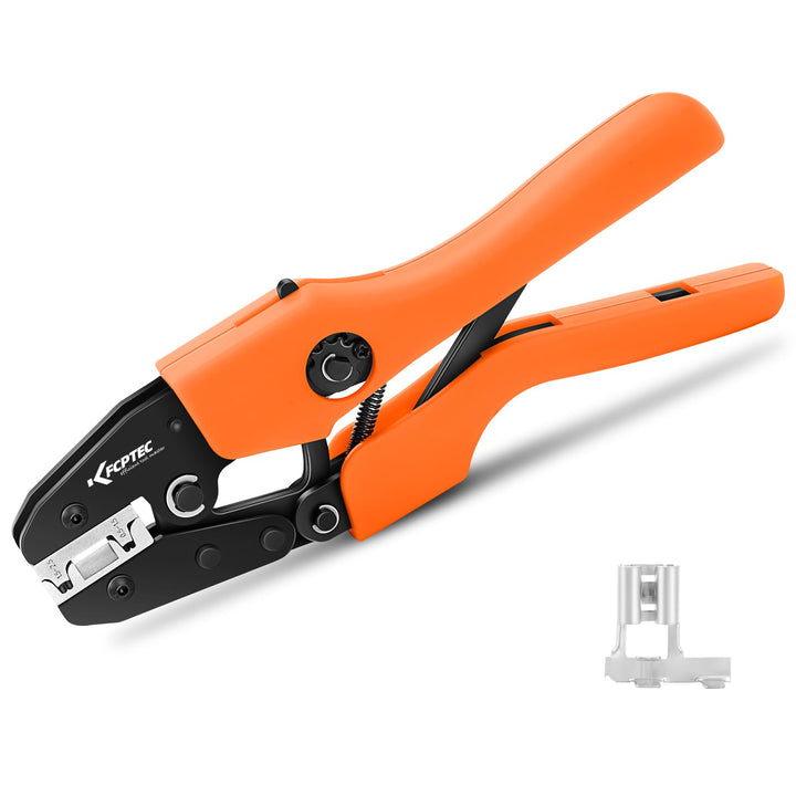 KF CPTEC Crimpzange für Tab 90°-Flaggenstecker 22-14AWG(0.5-1.5mm²/1.5-2.5mm²), Kabelschuhe Flachste