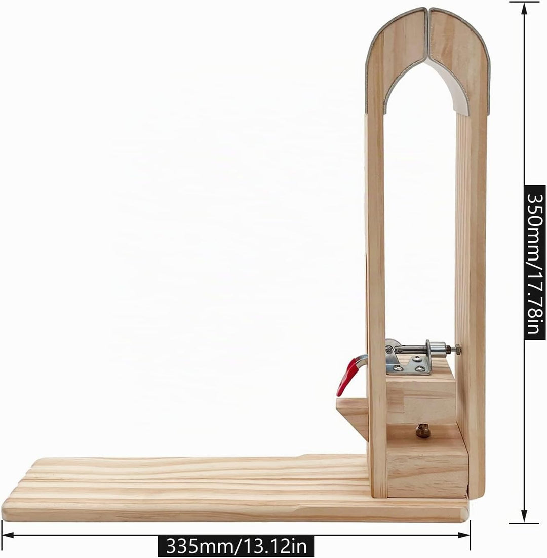 LYFJXX Leder Nähen Pony, DIY Leder Nähen Klemme mit PU Leder, Holz Pony Pferd Klemme Holz mit PU, Ho