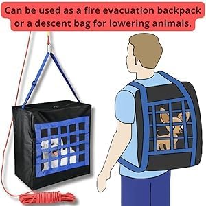 Notfall-Evakuiertasche für Haustiere - Klein bis zu 25 kg - Brandschutz-Überlebensgerät für Haustier