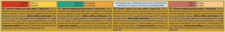 Purina Gourmet Gold Double Vergnügen, Nassfutter für Katzen, Sortiert, 8 Packungen à 12 Dosen à 85 g