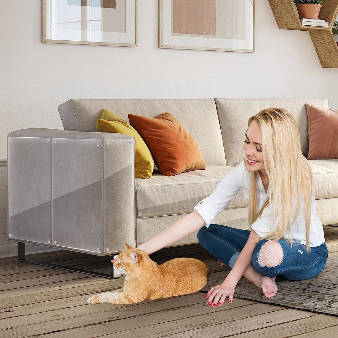 Uross 12 Stück Katze Kratzschutz, 8 Stück 43 x 30cm kratzschutz Sofa Katzen, Kratzschutzfolie, Kratz