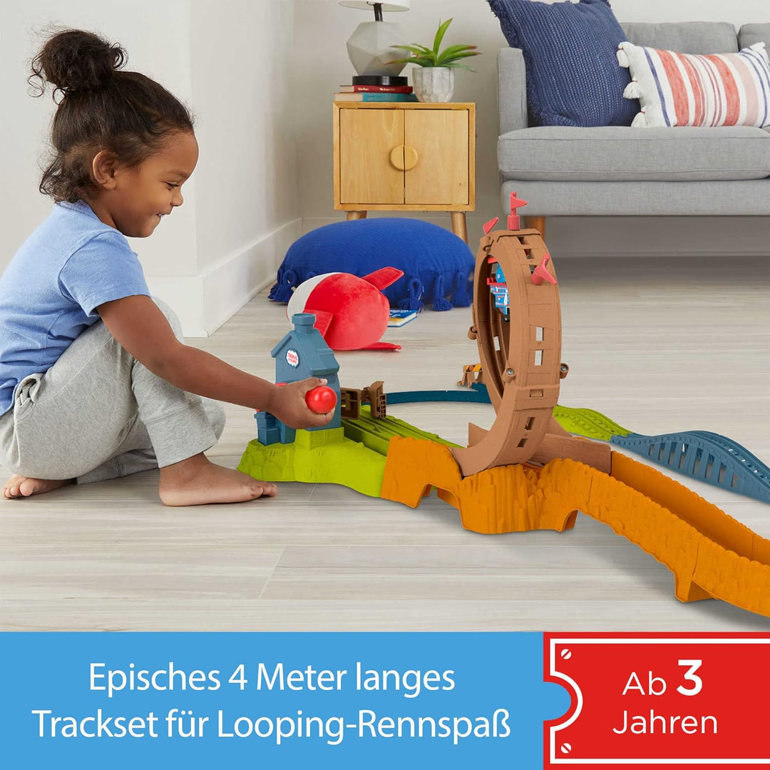 Thomas &amp; Friends Price HMB93 - Thomas &amp; Friends Looping-Betriebshof, batteriebetriebenes Lok- und Sc