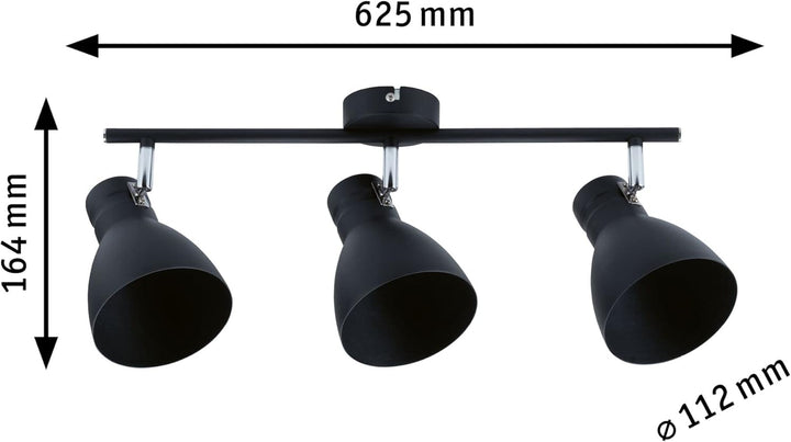 Paulmann Spotlight Davy max 3x20W E27 Schwarz 230V 3er, 3er