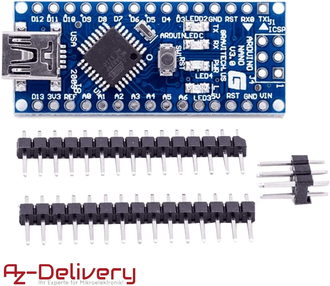 AZDelivery 3 x AZ-Nano V3-Board inkl. mit FT232RL kompatiblem Chip und ATmega328 16MHz ATmega328P ko