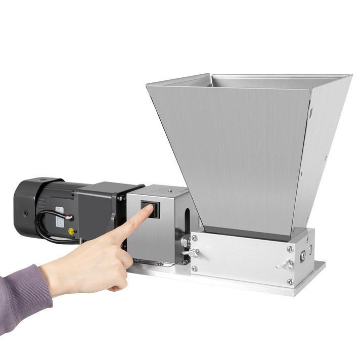 Kornquetsche Elektrisch, 60W 220V Haferquetsche, Edelstahl Getreide Walzenmühle, Elektrische Kornque