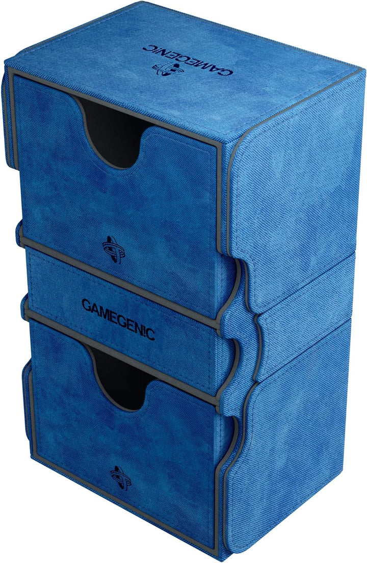 Gamegenic GGS20026ML Stronghold 200-Card Convertible Deck Box, Blue Blau, Blau