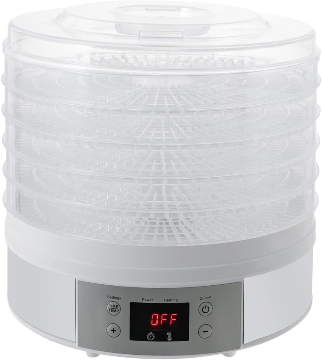 5 Etagen Lebensmittel-Dehydrator, Obst Trockner mit Display Einstellbarer Temperaturbereich 35-68℃ f