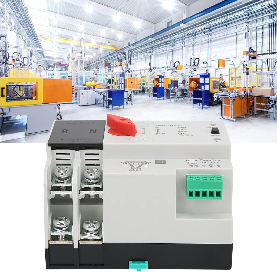 DEWIN Automatischer Transferschalter, 2P Dual Power Automatischer Transferschalter Ununterbrochener