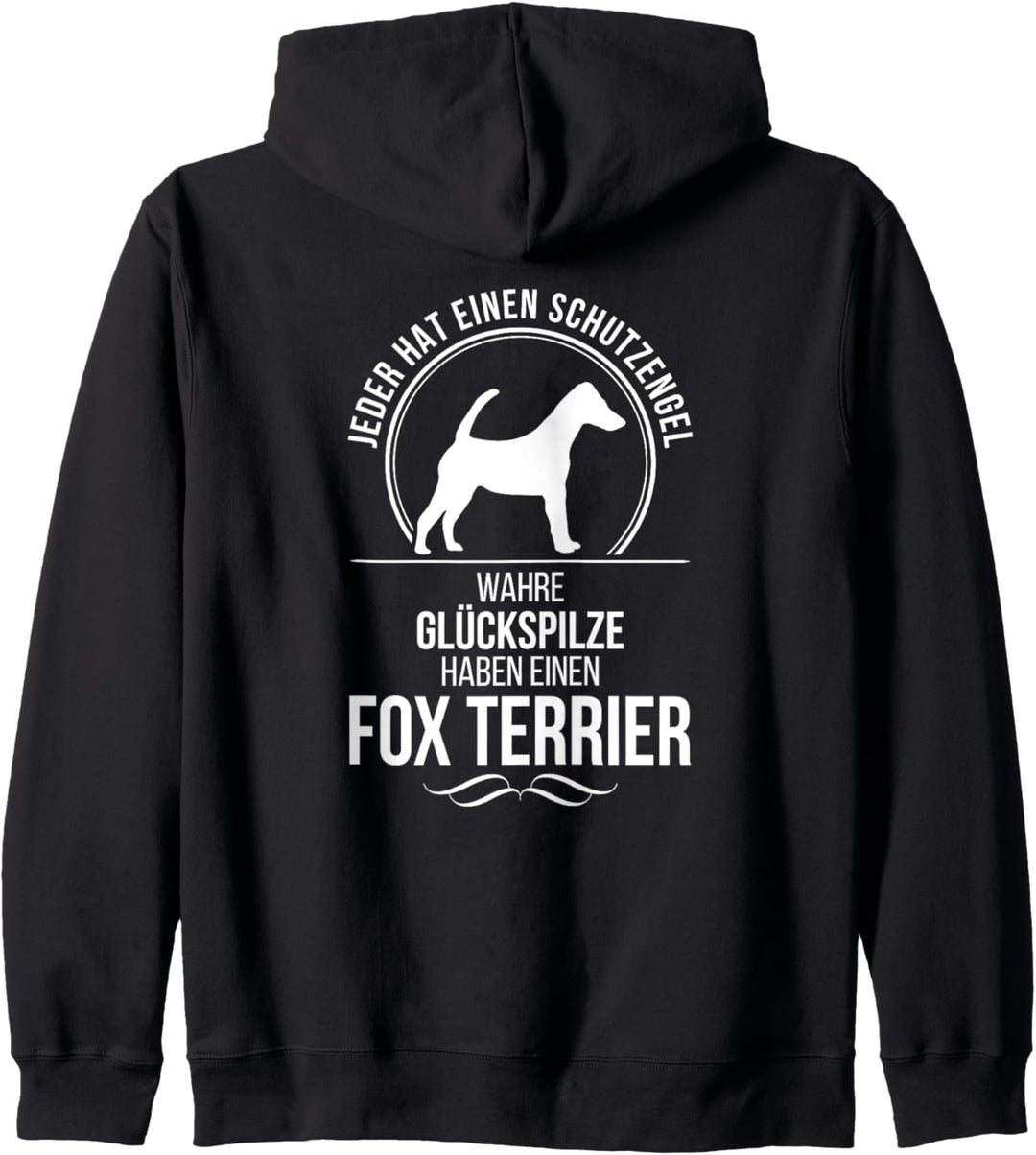 Foxterrier Schutzengel Glatthaar Hund Hunde Hundespruch Kapuzenjacke