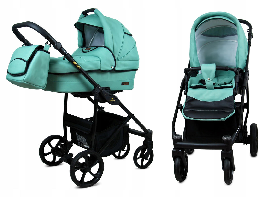 BabyLux® Kinderwagen Set 2 in 1 - Air - Sage - incl. Babywanne, Buggy Sportsitz - Kinderwagenset - K