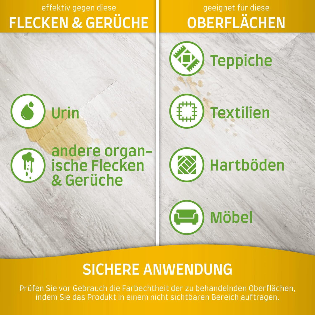 Nature’s Miracle Katzenurin Flecken- & Geruchsentferner - Enzymreiniger für Urinflecken und gelbe Rü