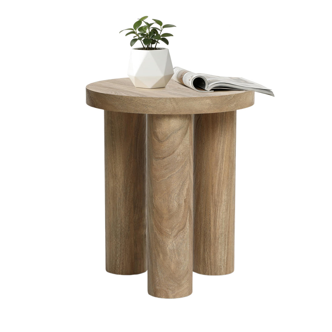 Hpmetopia Beistelltisch Holz, Kleiner Runder Tisch für Wohnzimmer, Nachttisch für kleine Räume, Mode