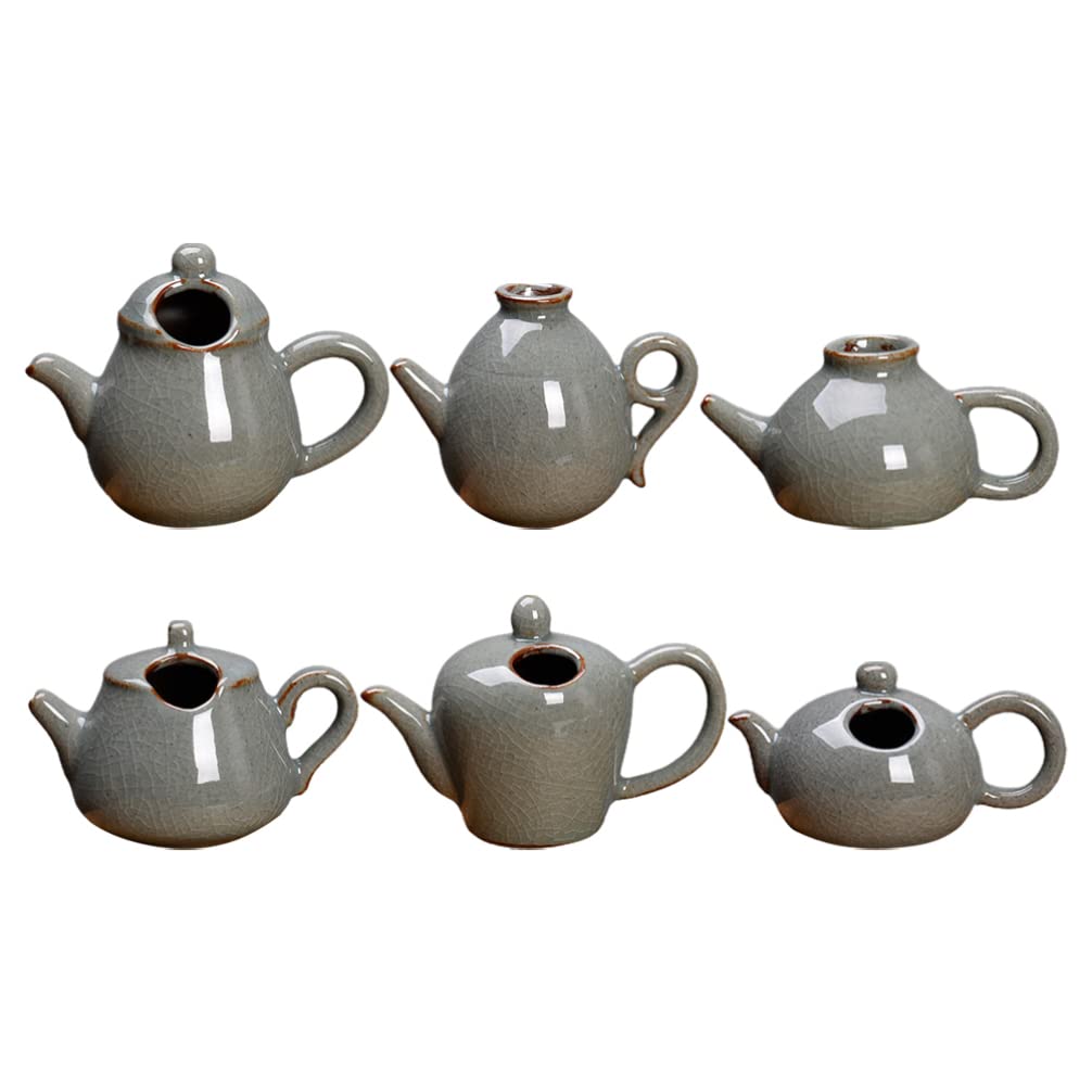 BESPORTBLE Kunstpflanze 6 Stücke Keramik Set Mini Dekorative Moderne Blumenvase Einzelne Flasche Vin
