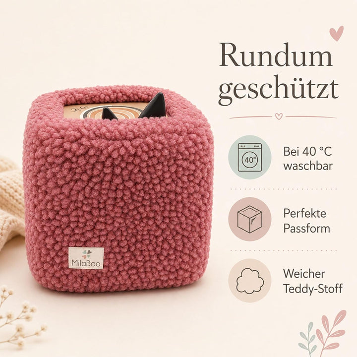 hochwertiger Teddybezug für Toniebox 1 und 2 – Handgefertigt in Deutschland, mit weichem Teddystoff,