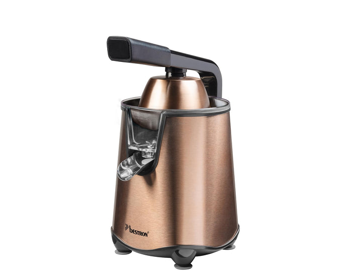 Bestron elektrische Saftpresse, Orangenpresse mit Auslauf-Stopp Funktion & edelstahl Fruchtfleischsi
