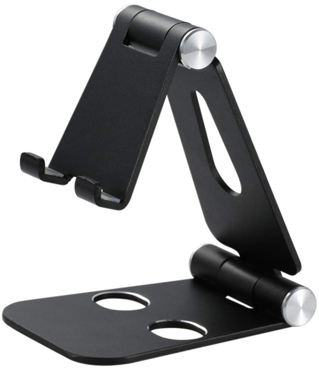 cocopar Monitorständer, verstellbarer Schreibtisch, Handyhalter, vollständig faltbar, Aluminium, kom