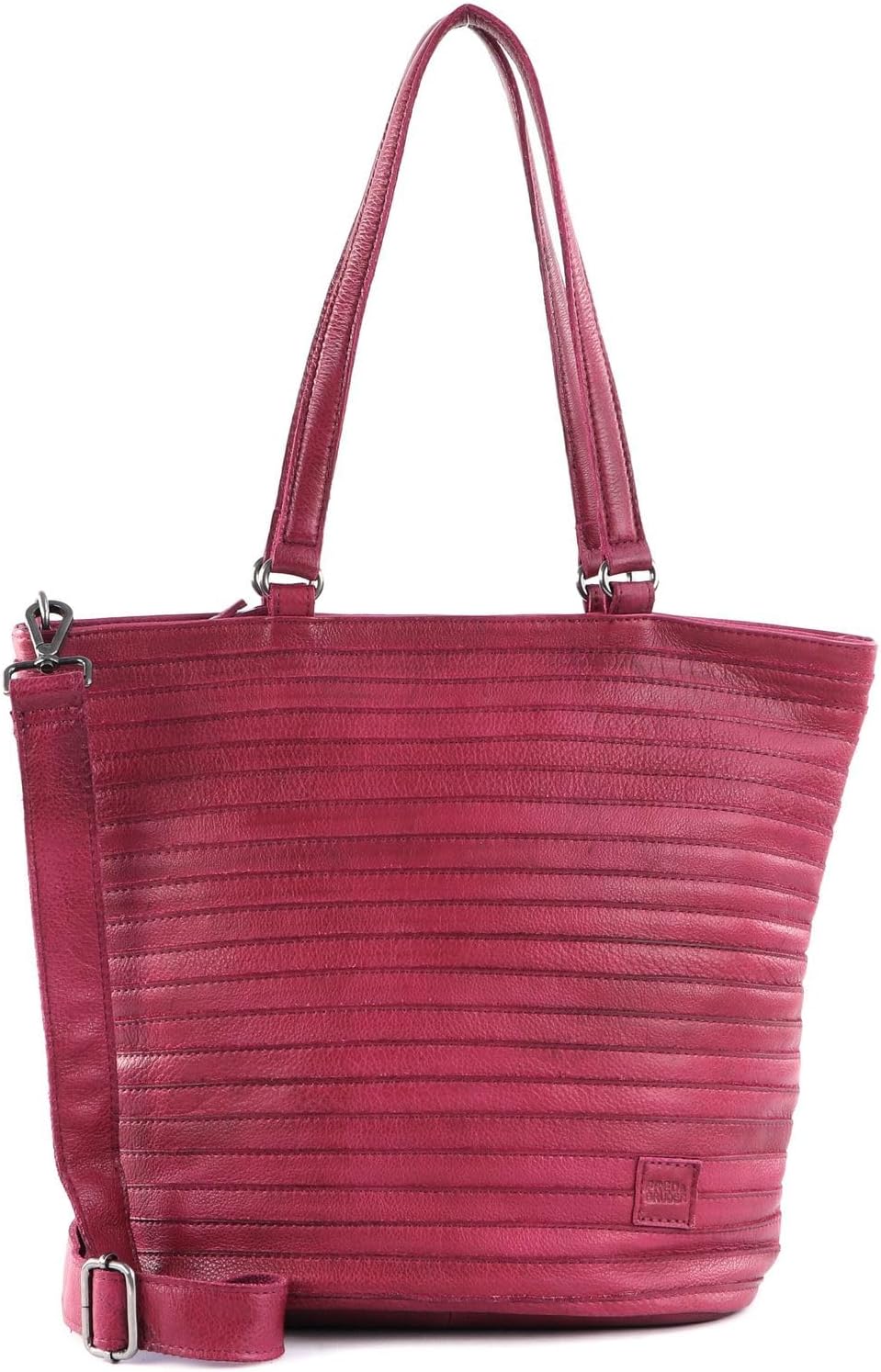 FREDsBRUDER Punz Shopper Tasche Leder 30 cm, orchid pink, Einheitsgrösse