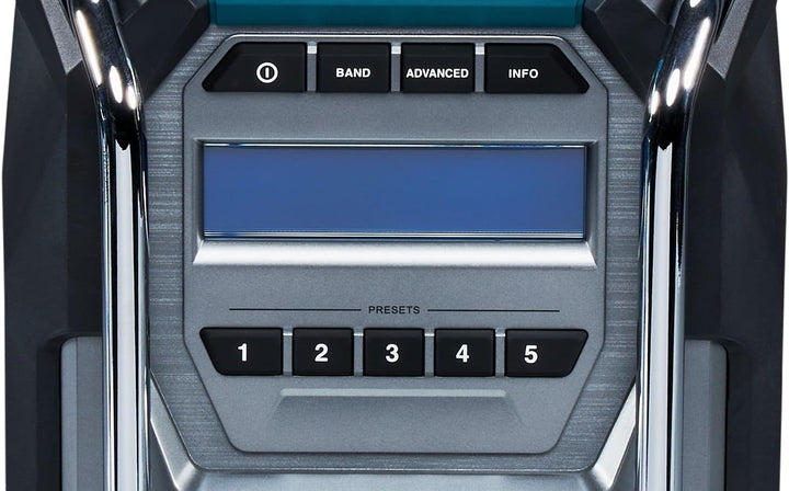 Makita MR003GZ Akku-Baustellenradio Auxiliary Schwarz, Türkis