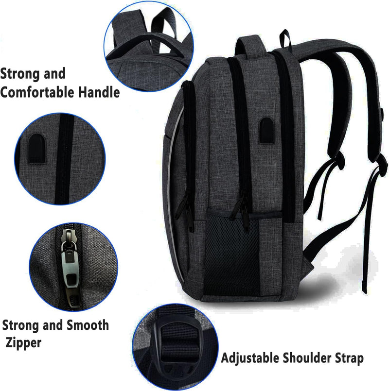 BAOMANYI Rucksack Herren, Schulrucksack Jungen Teenager Grosser Laptop 17 Zoll Arbeit Business Wasse