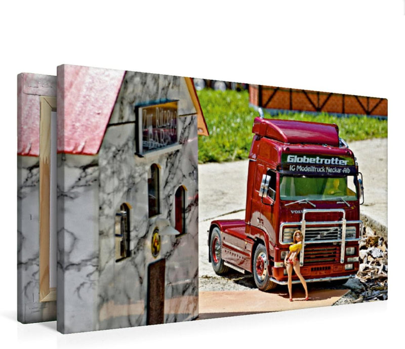 Premium Textil-Leinwand 75 x 50 cm Quer-Format VOLVO FH12 | Wandbild, HD-Bild auf Keilrahmen, Fertig