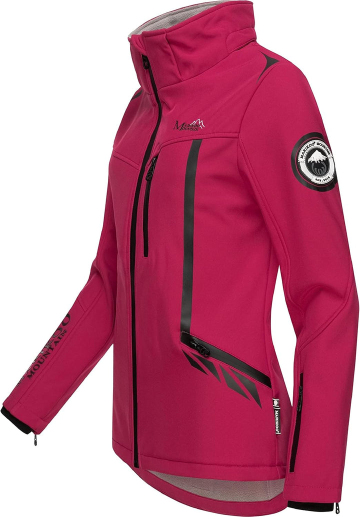 MARIKOO Damen Softshelljacke wasserdichte Funktionsjacke mit abnehmbarer Kapuze Mount-Cho-Oyu S Fuch
