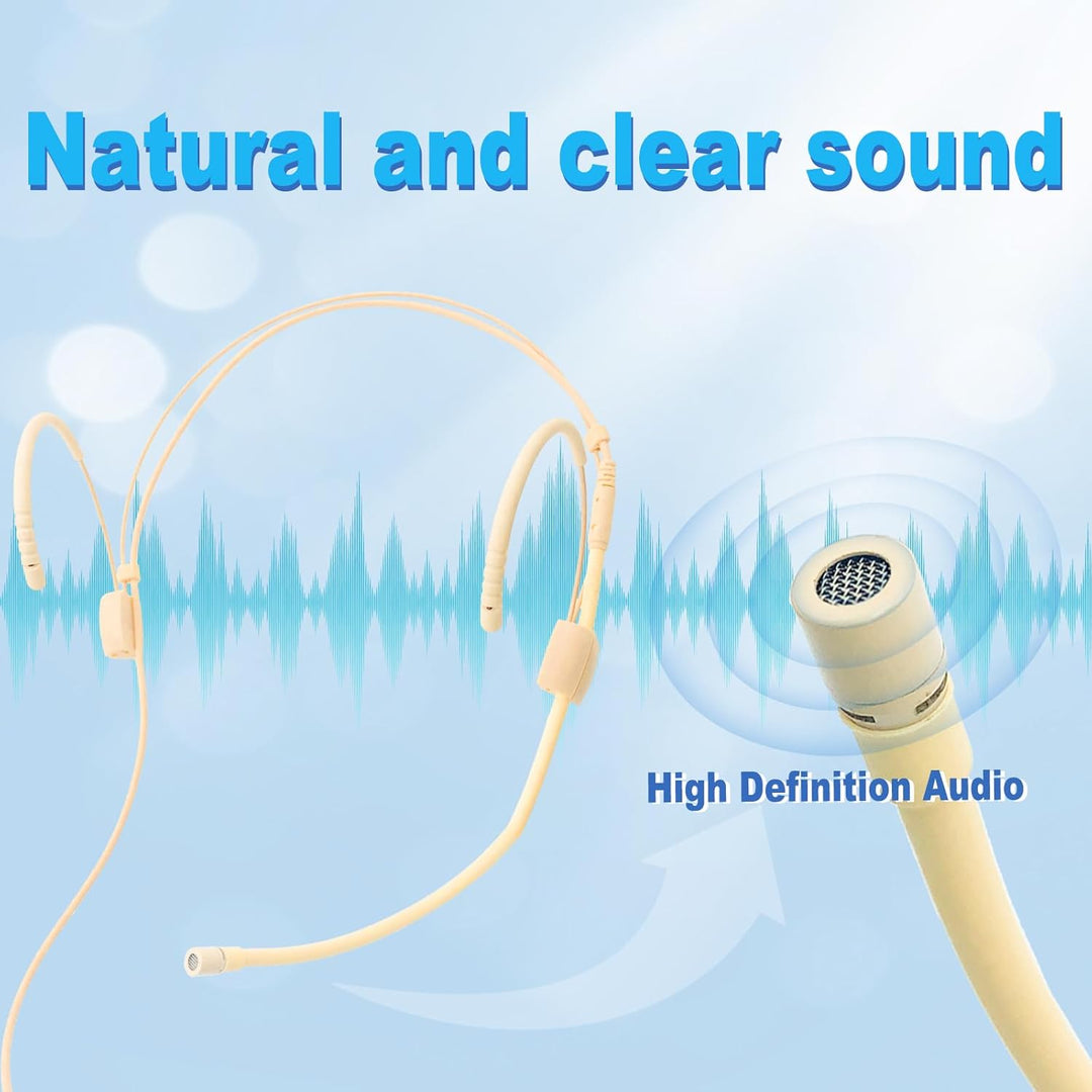 Einzigartiges Mikrofon mit Kopfbügel, kompatibel mit Audio-Technica, kabelloser Sender, Omnidirektio