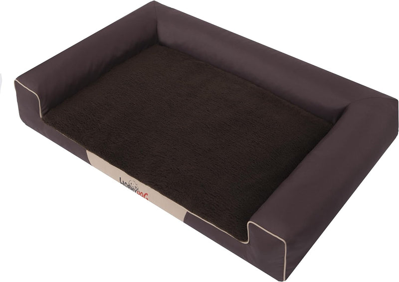 Hobbydog XL VIEBRA2 Hundebett Victoria Exclusive Grösse XL - 100 X 66 cm Dunkel Braun/Navy Brown Bet