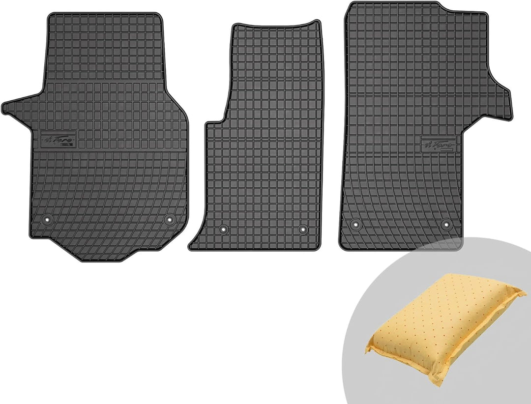 FROGUM EL Toro Gummimatten Ganzjähriges-Set von Autofussmatte Auto Fussmatten für Man TGE ab 2017, f