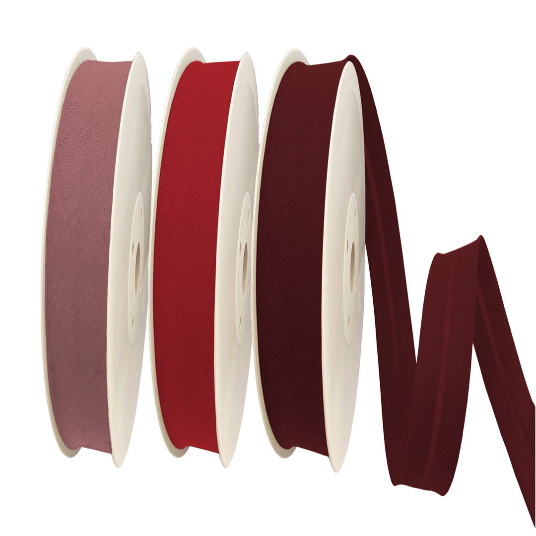 TEXTEX = 20 mm Breites Schrägband. 50% Baumwolle und 50% Polyester. Packung mit 3 Stück à 10 m - (Bi