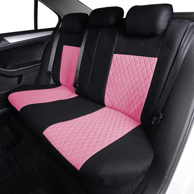 TOYOUN Sitzbezüge Auto Set Universal Autositzbezüge Sitzschoner Auto Schonbezug Autositz Rosa für Vo