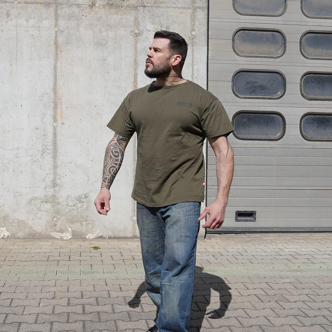 Brachial Premium Herren T-Shirt Lightweight Loose-Fit - für Freizeit Bodybuilding Workout Gym Krafts
