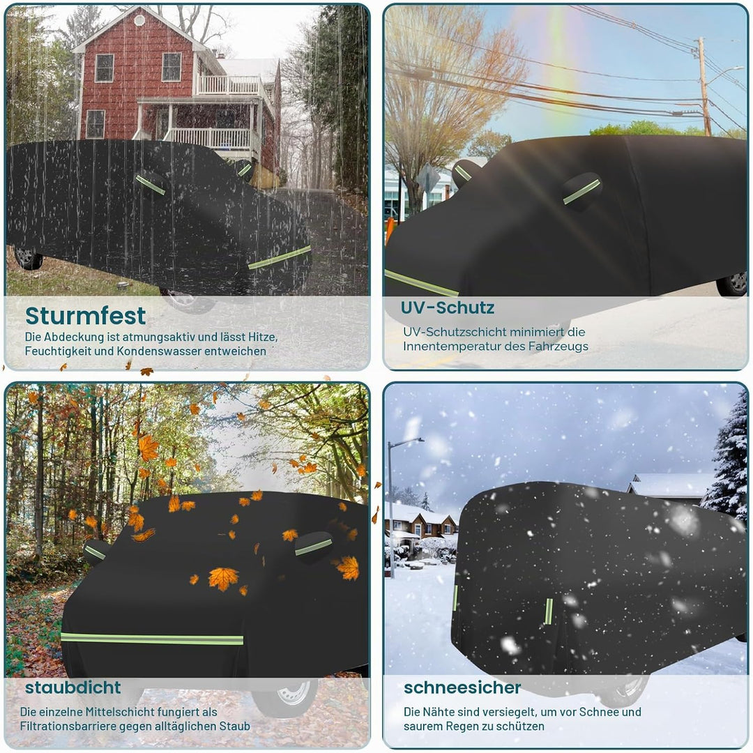 Autoabdeckung für VW T4 1995-2004, 210D Wasserdicht, Allwetter Winddicht Schneefest UV-Schutz Outdoo