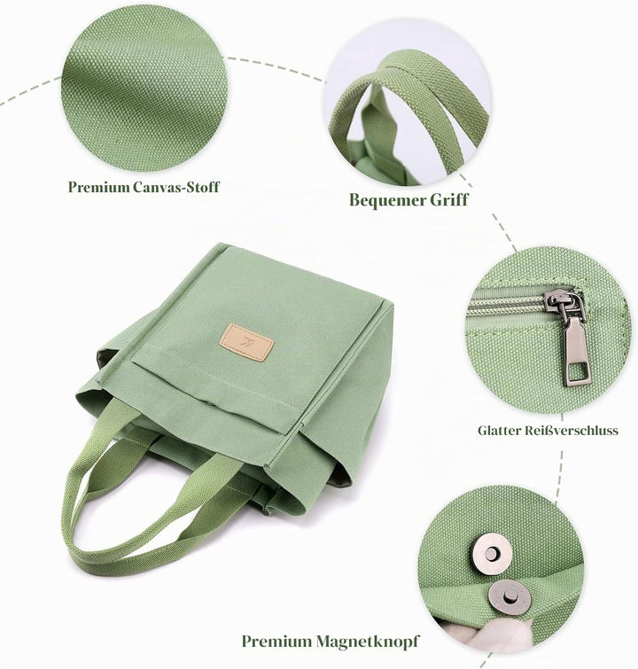 CORIOS Damen Schultertasche Casual Handtasche Canvas Unterarmtasche Henkeltaschen Multifunktionale T