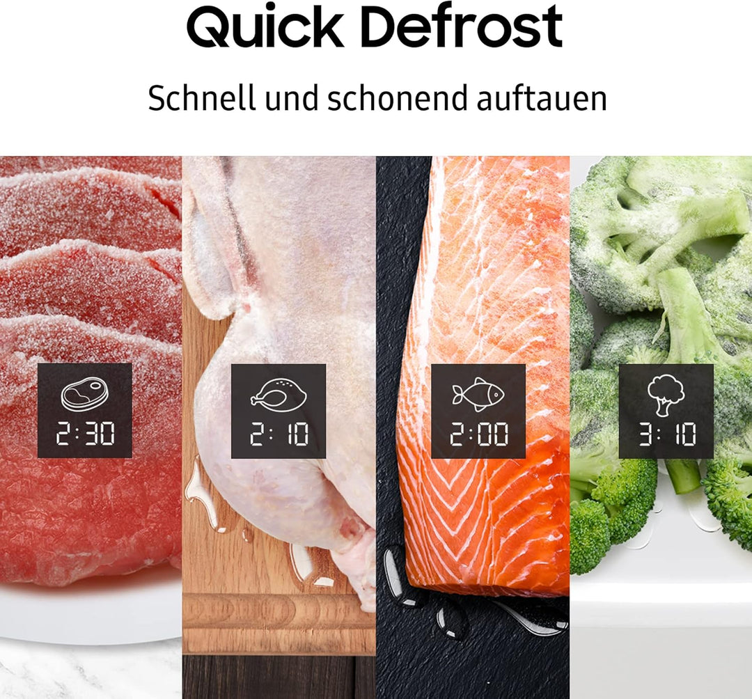 Samsung MS23DG4504AGE1 Solo-Mikrowelle ohne Grill, 23 l, 800 W, Home Dessert, Quick Defrost, Healthy