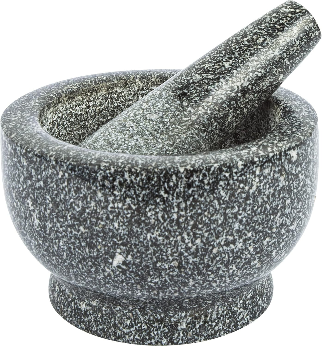 BROWIN® Küchenmörser mit Stössel aus Granit 312008 | Ø 13 cm | Zerkleinerer für Kerne, Gewürze, Nüss