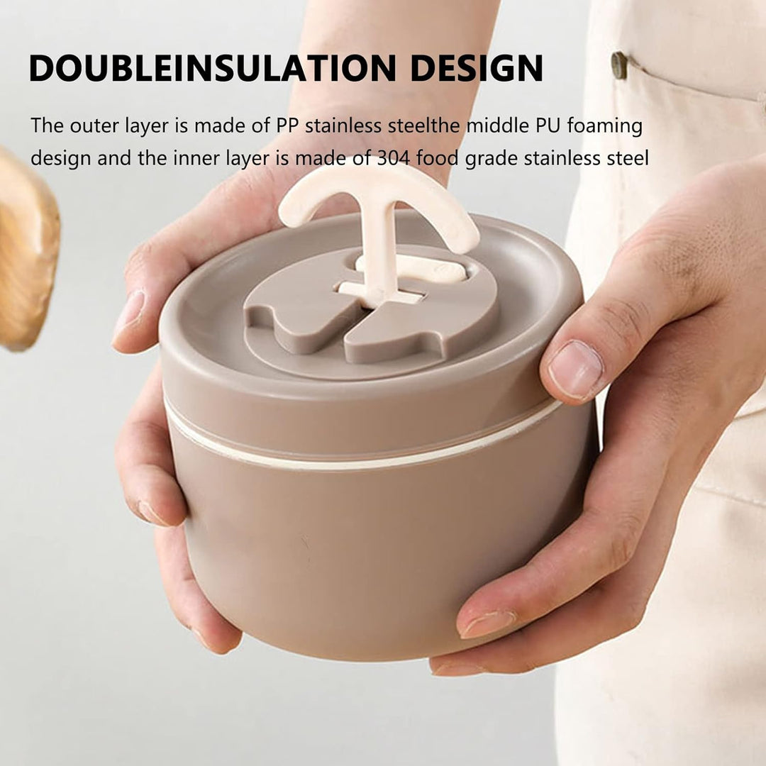 Glorlliant Thermische Lunchbox, Bento Lunchbox, Auslaufsicher, 3 Ebenen, Stapelbar, Aus Edelstahl, W